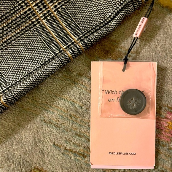 Anthropologie Avec Les Filles Longline Plaid Blazer - Picture 12 of 13